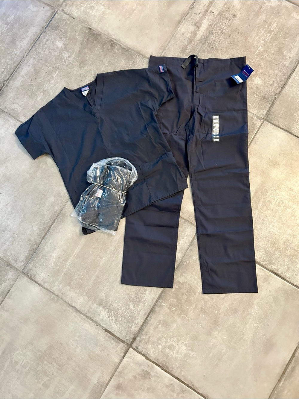 Cherokee Women's Grey Scrub Top and Pants Set